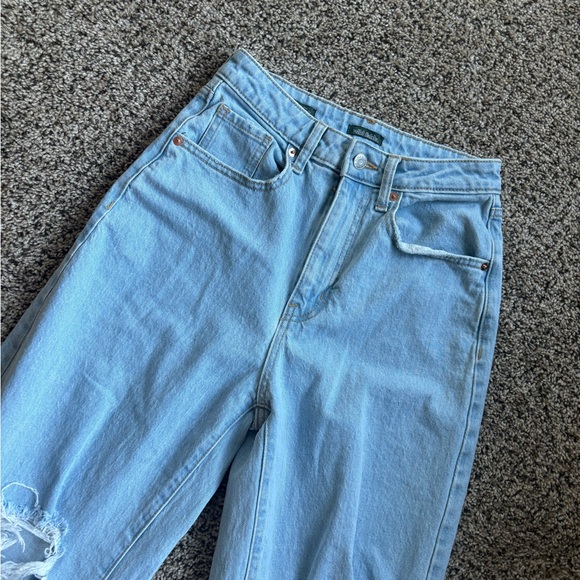 Light Blue Distressed Women's Jeans - Picture 6 of 9